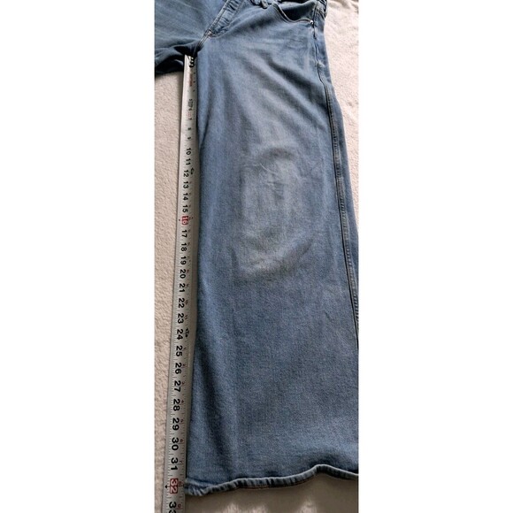 Good American Jeans Womens 12/31 Good Skate Wide Leg 90s Loose High Rise Stretch - Picture 13 of 13